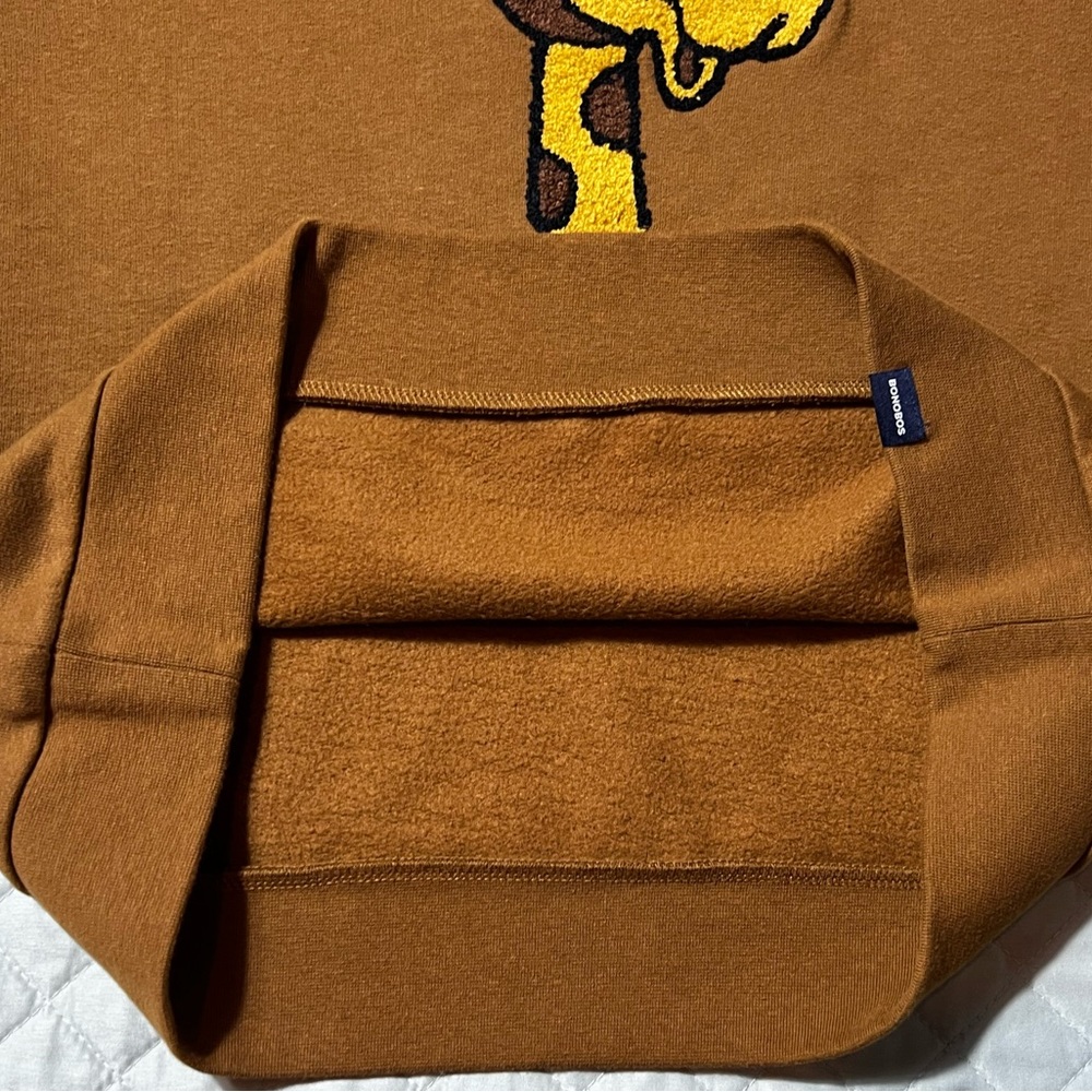 Bonobos Geoffrey Giraffe Sweatshirt Crewneck men’s medium Brown "Toys R Us Kid" - Picture 9 of 12